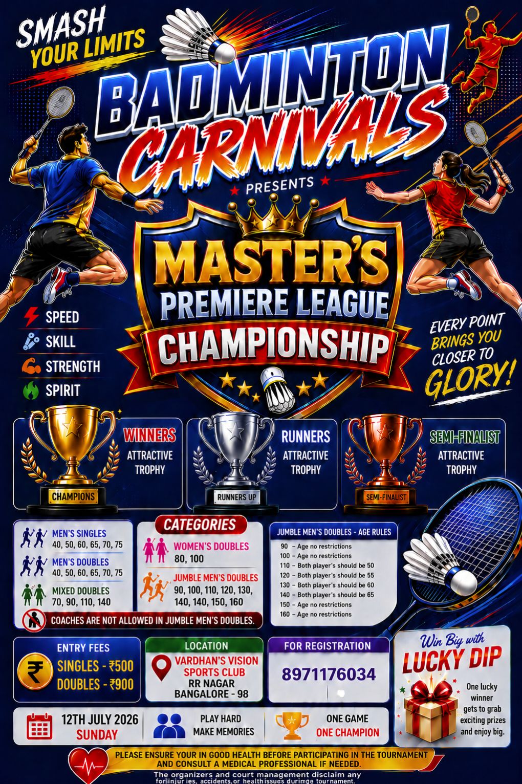 Badminton J.AA Carnivals Master's Premiere League Tournament