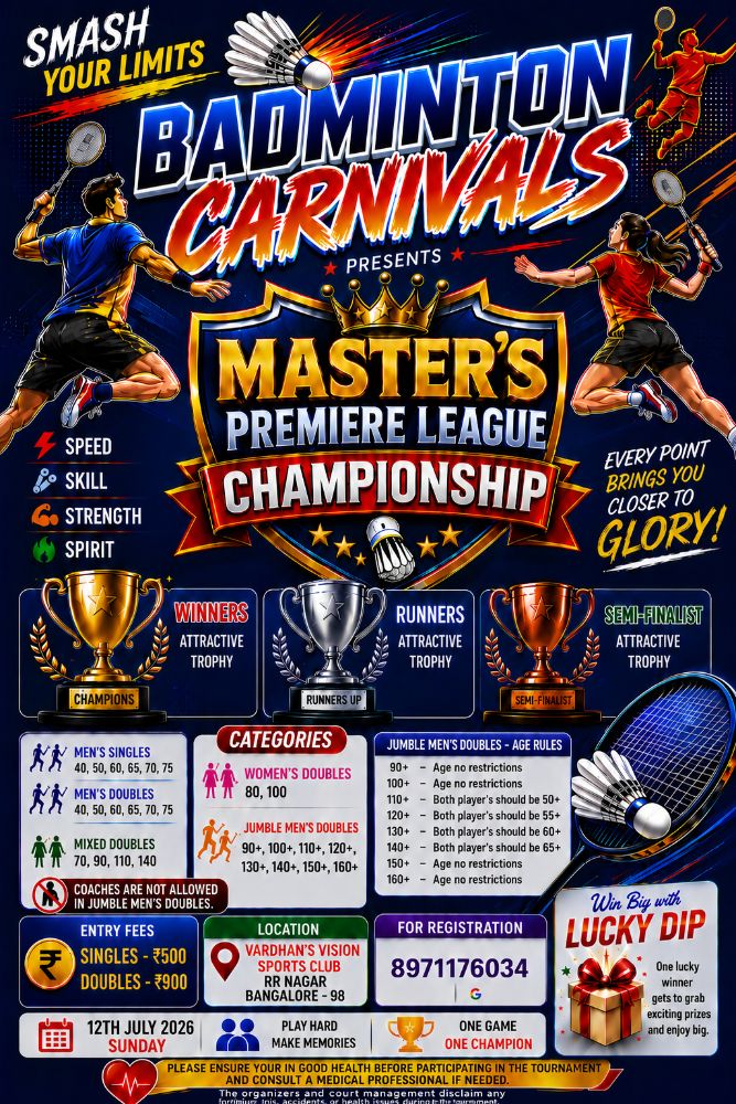 Badminton J.AA Carnivals Master's Premiere League Tournament
