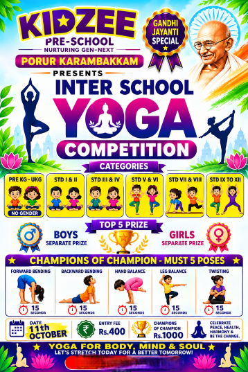 Kidzee Pre School Present Inter School Yoga Competition