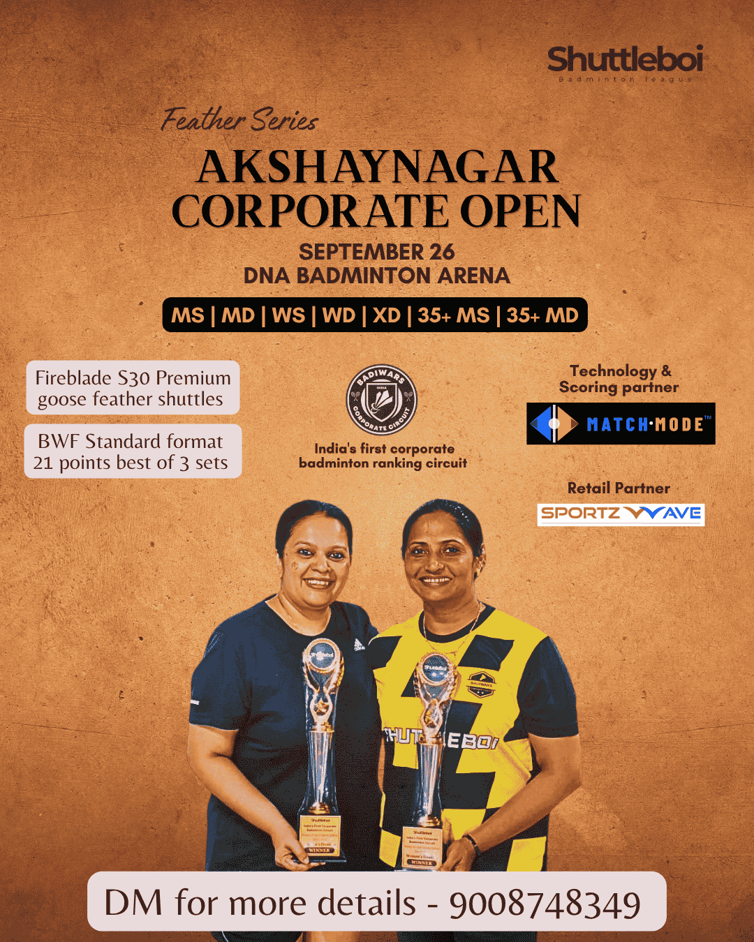 SHUTTLEBOI AKSHAYNAGAR CORPORATE OPEN