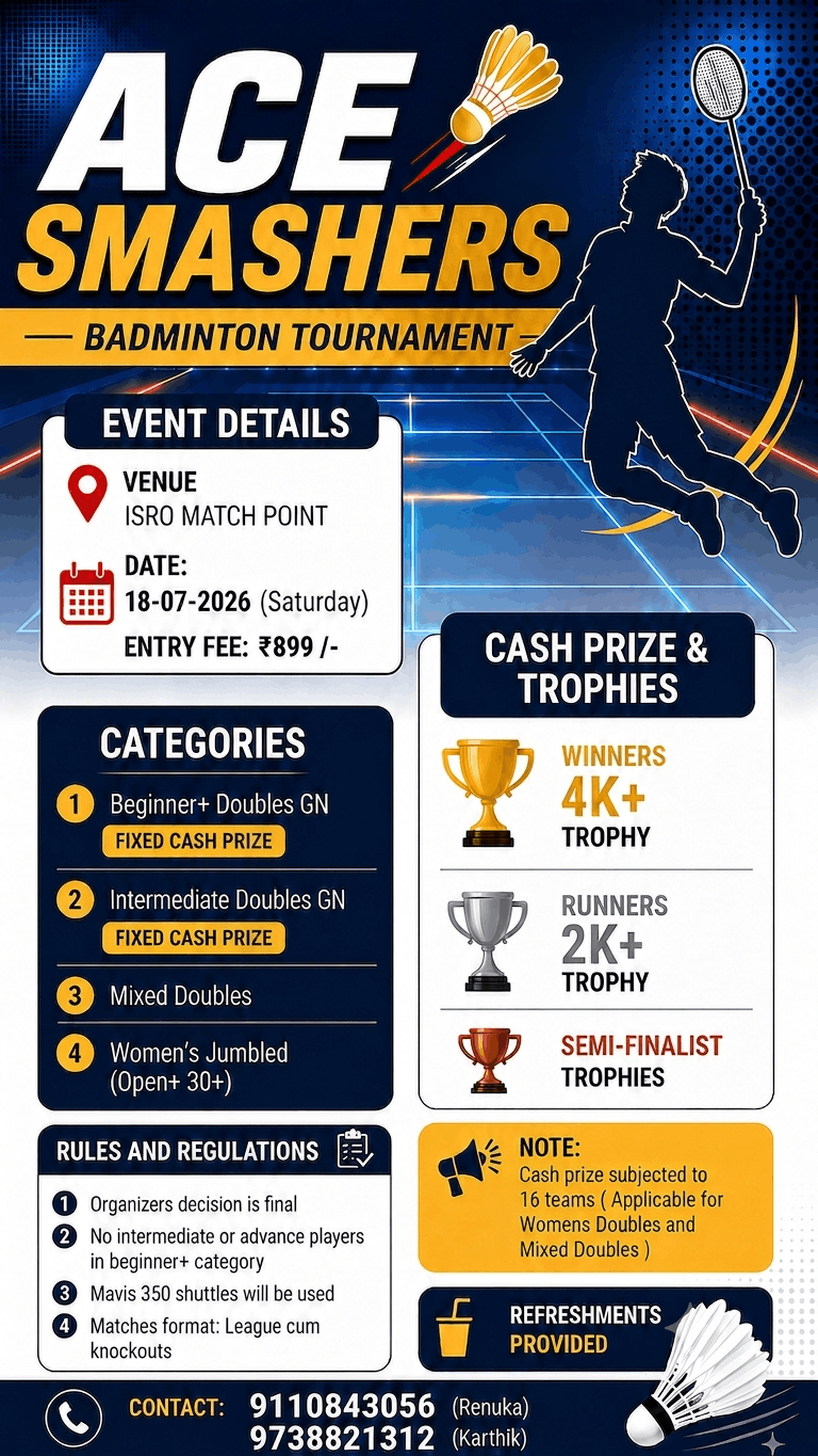 Ace Smashers Badminton Tournament