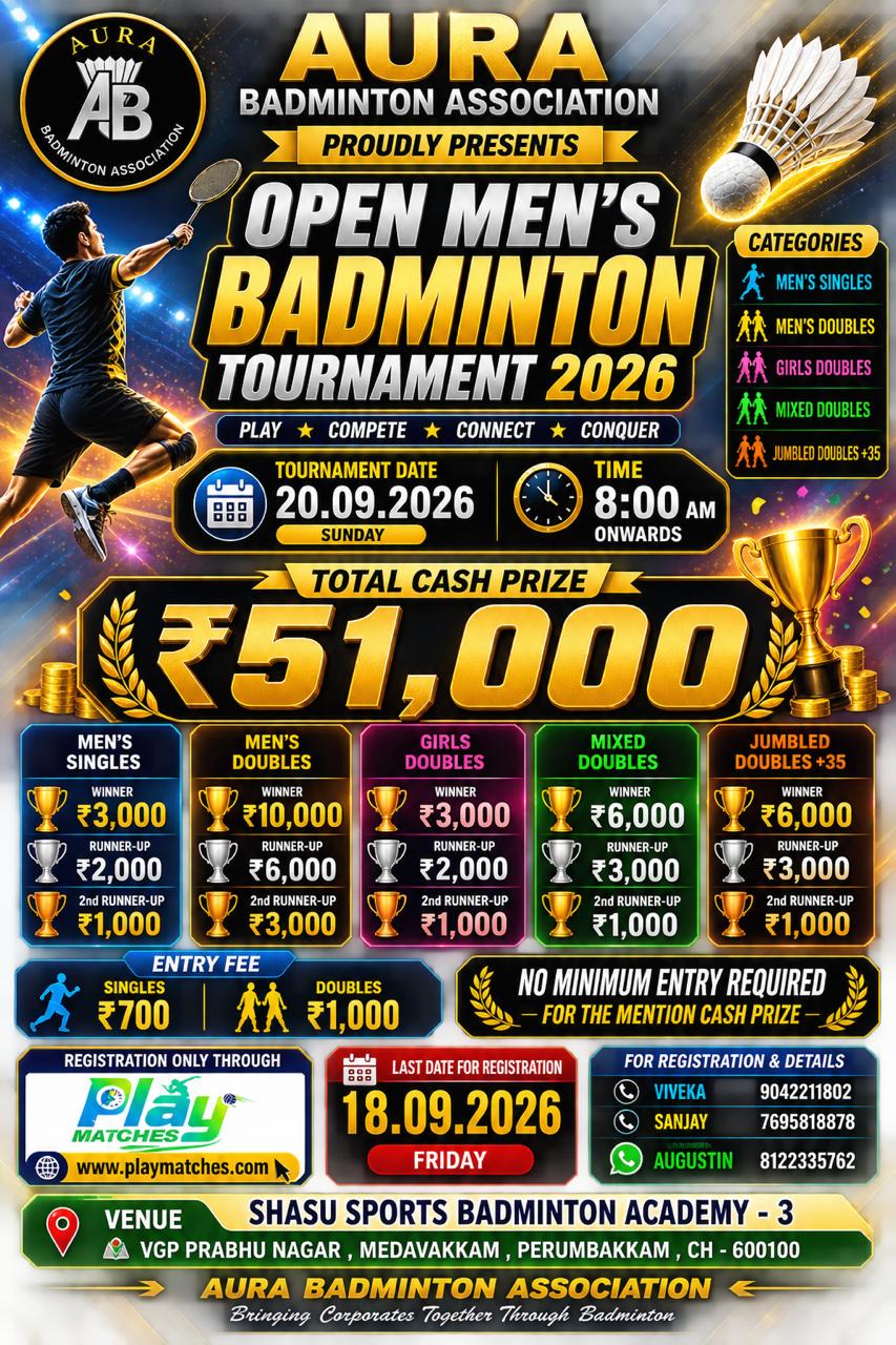 Open Men's Badminton Tournament 2026