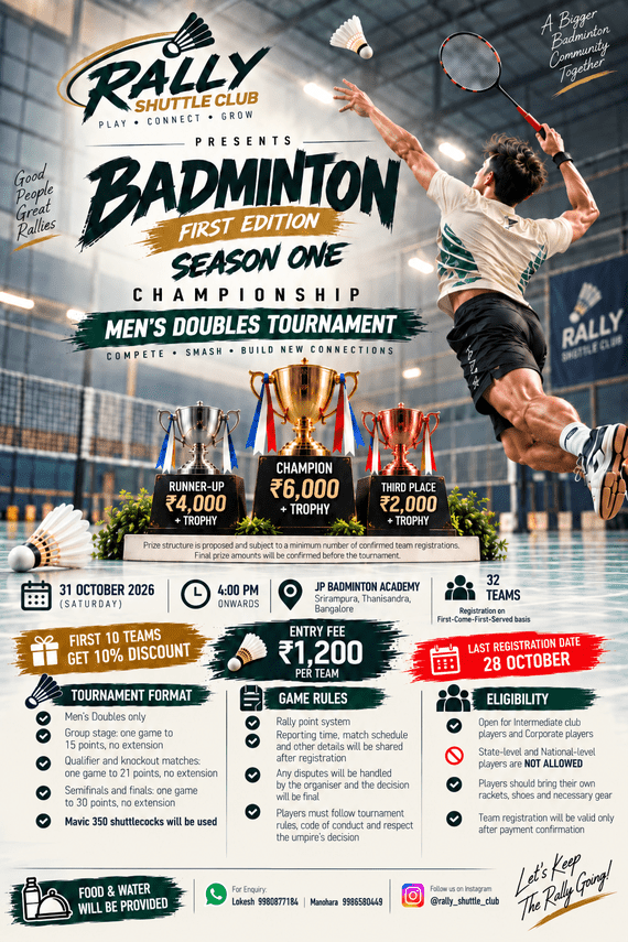 RALLY SHUTTLE CLUB presents First Edition Season One Championship