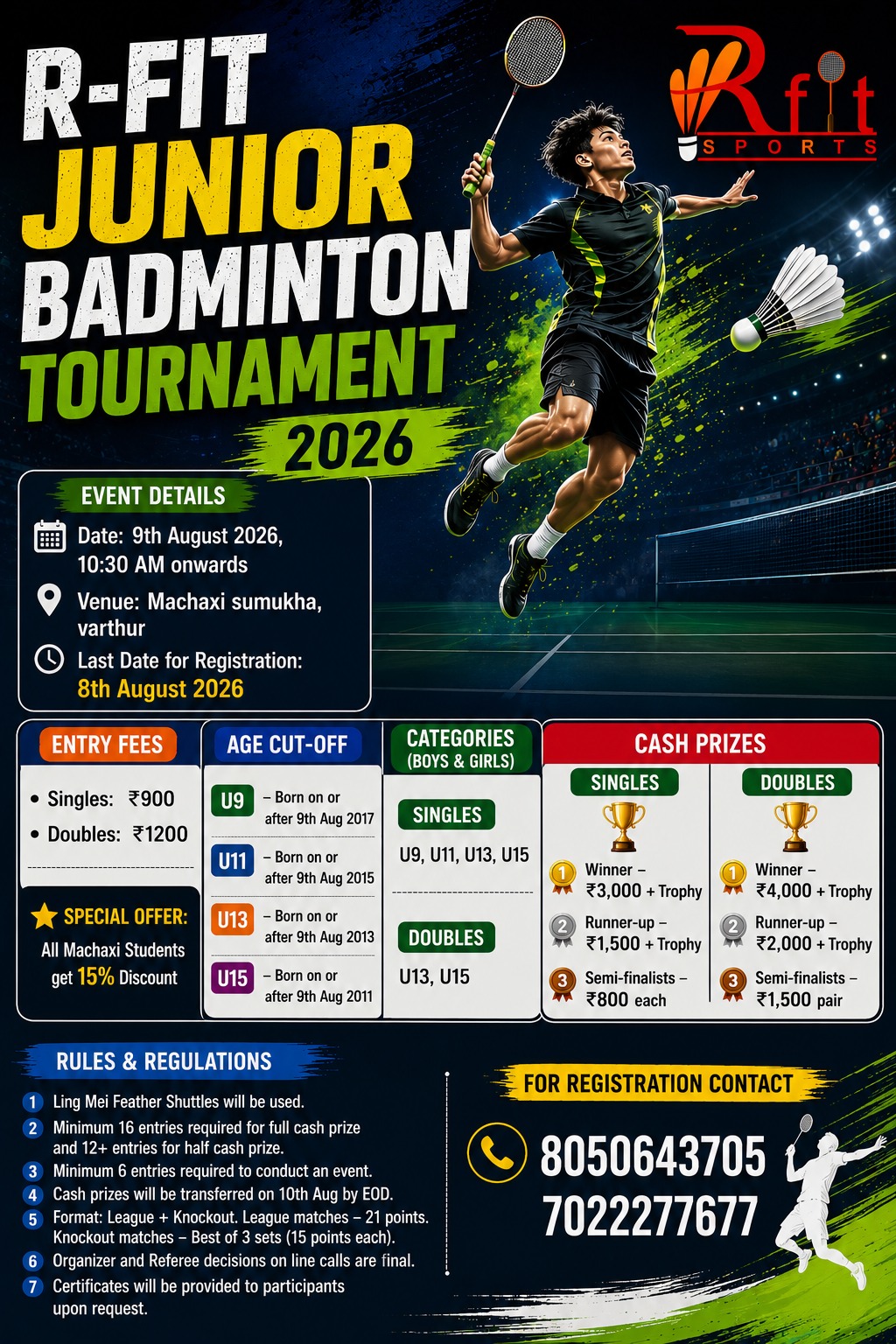 R-FIT Junior Badminton Tournament 2026
