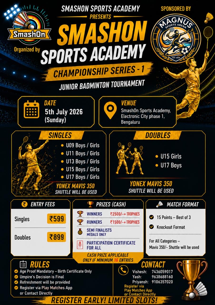 SmashOn Sports Academy Championship Series - 1