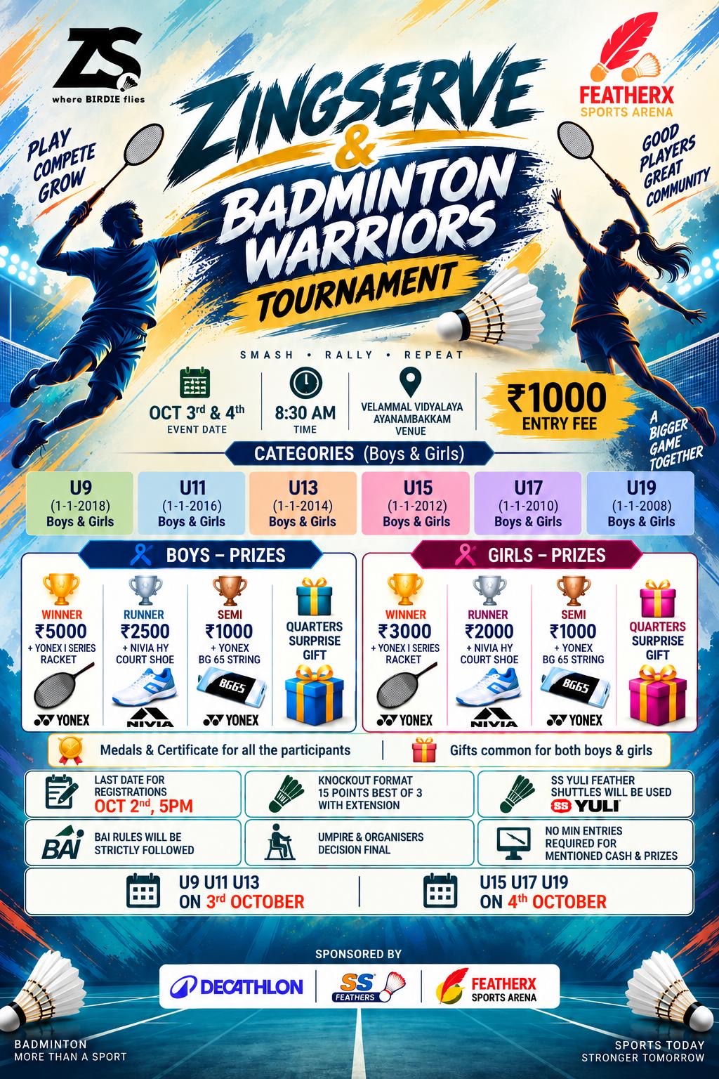 Zingserve & Badminton Warriors Tournament