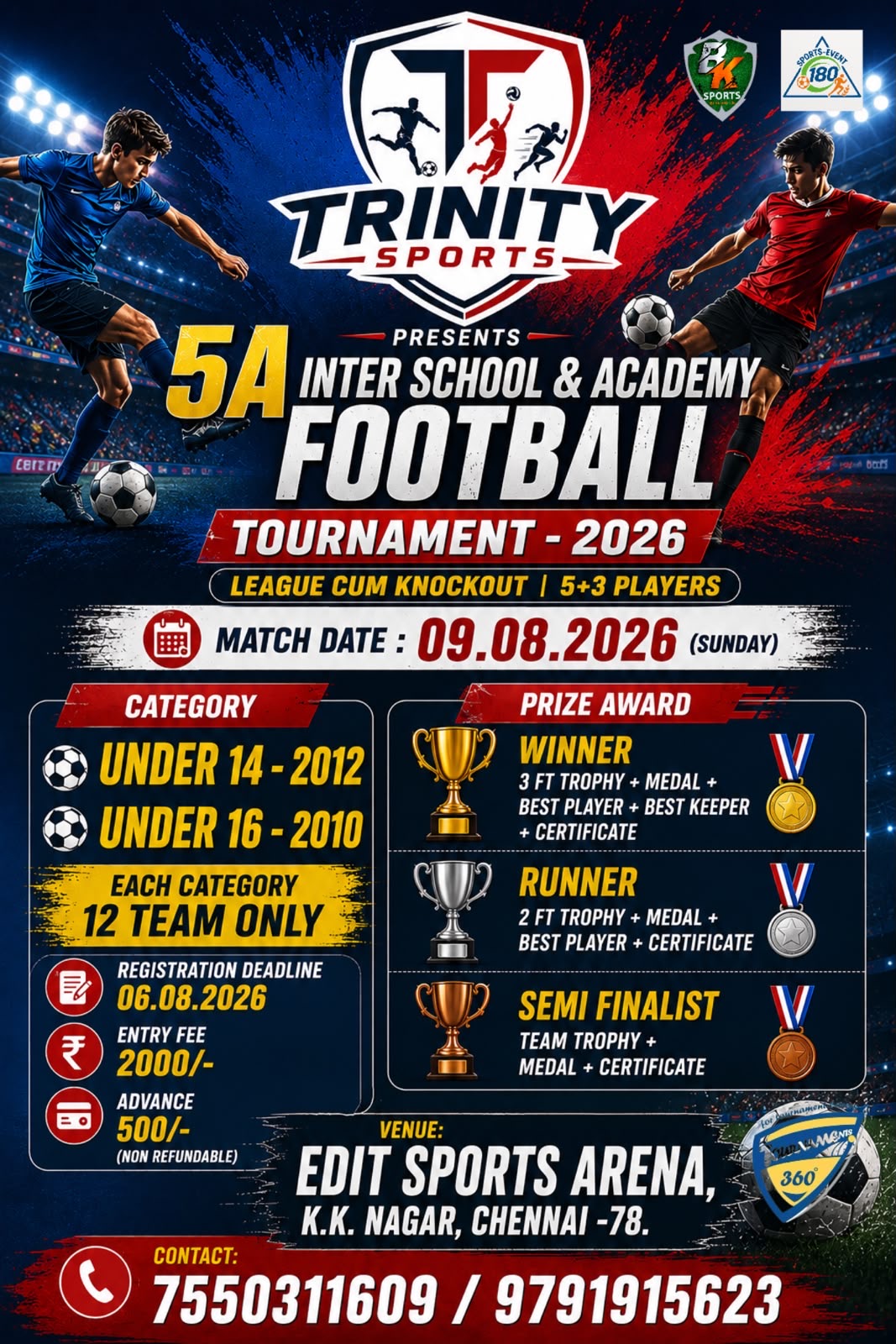 5A Inter School & Academy Football Tournament - 2026