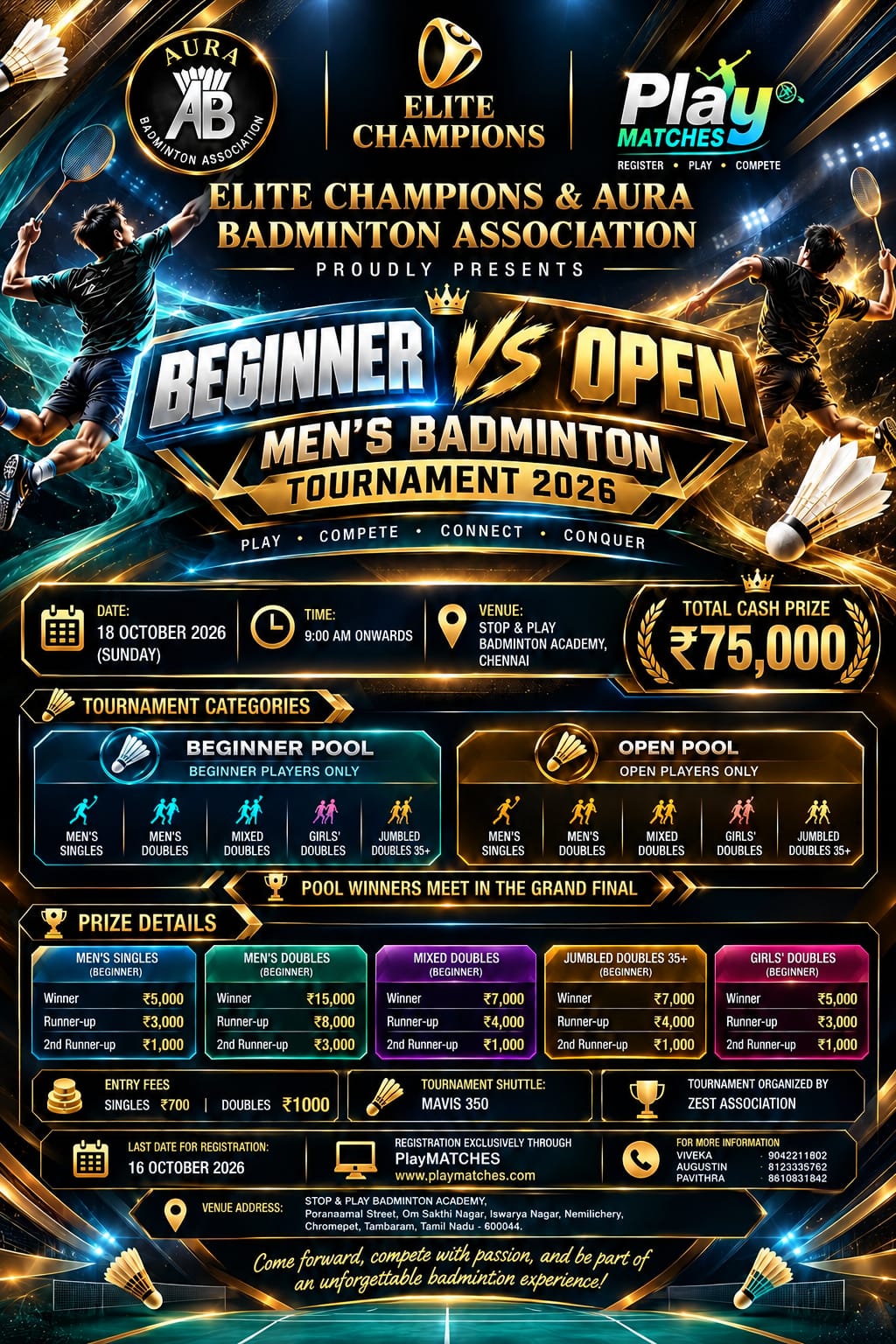 Open Men's Badminton Tournament 2026