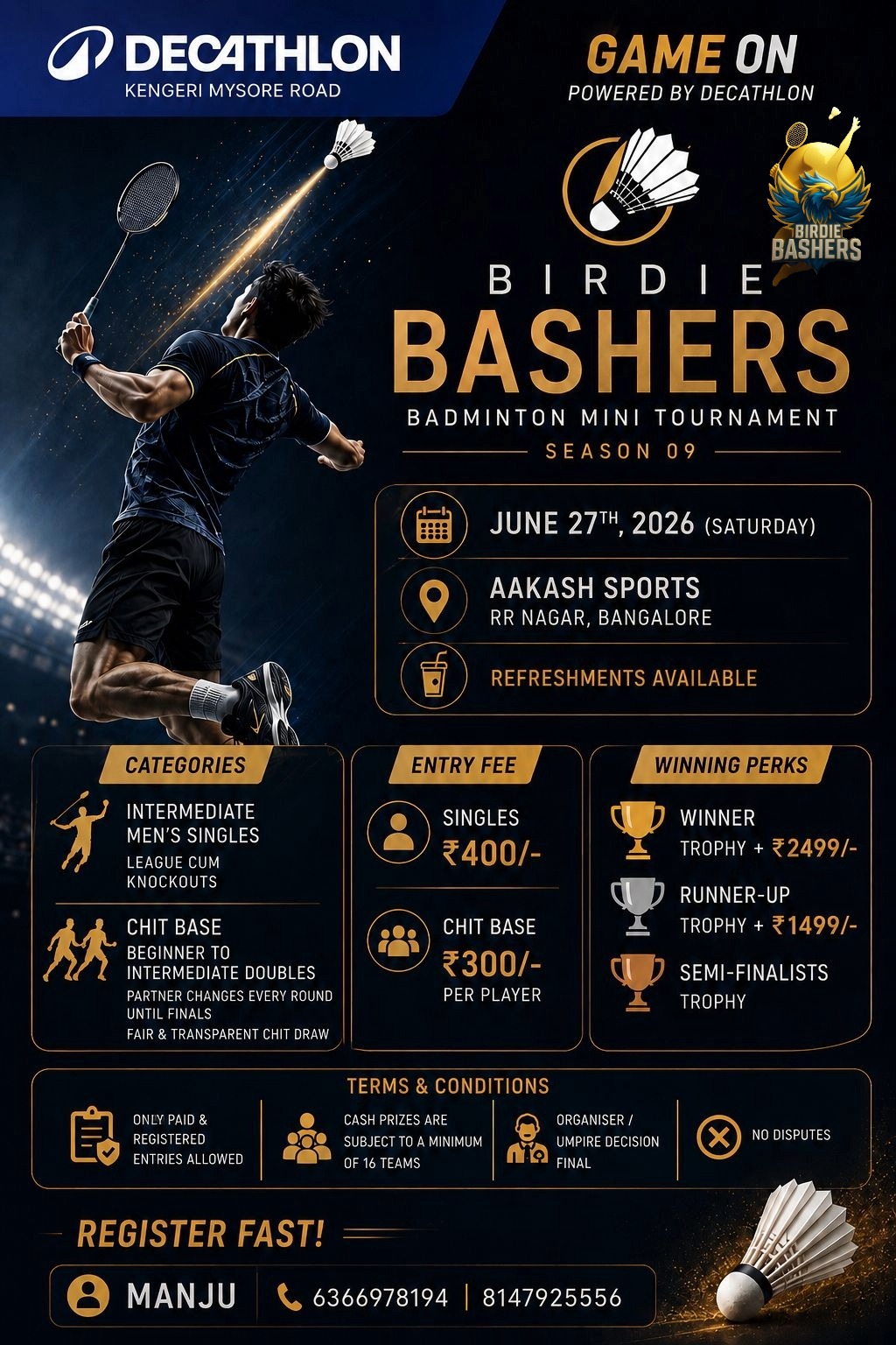 ππΈ Birdie Bashers Badminton Mini Tournament
