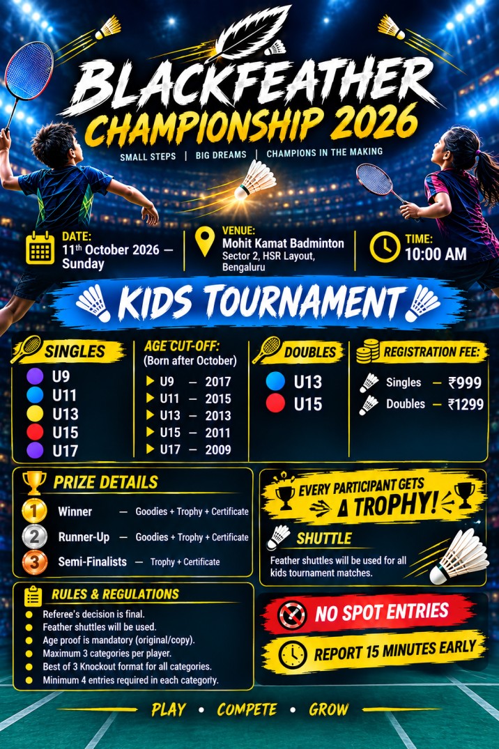 BlackFeather Open Juniorβs Badminton Tournament