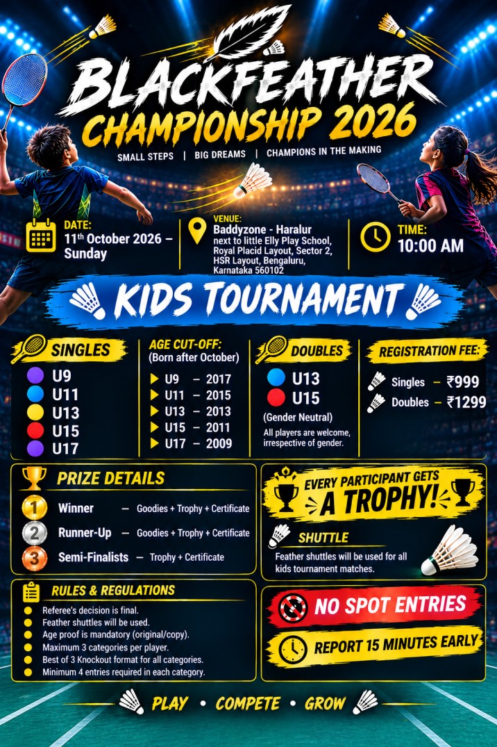 BlackFeather Open Juniorβs Badminton Tournament