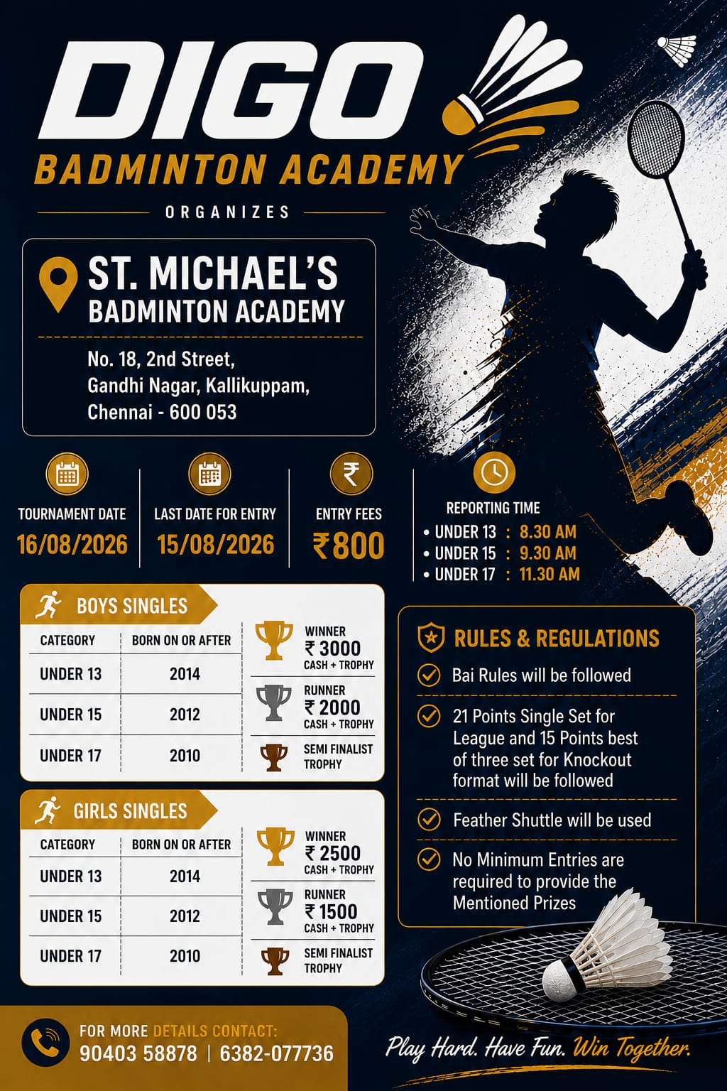 Digo Badminton Academy Tournament