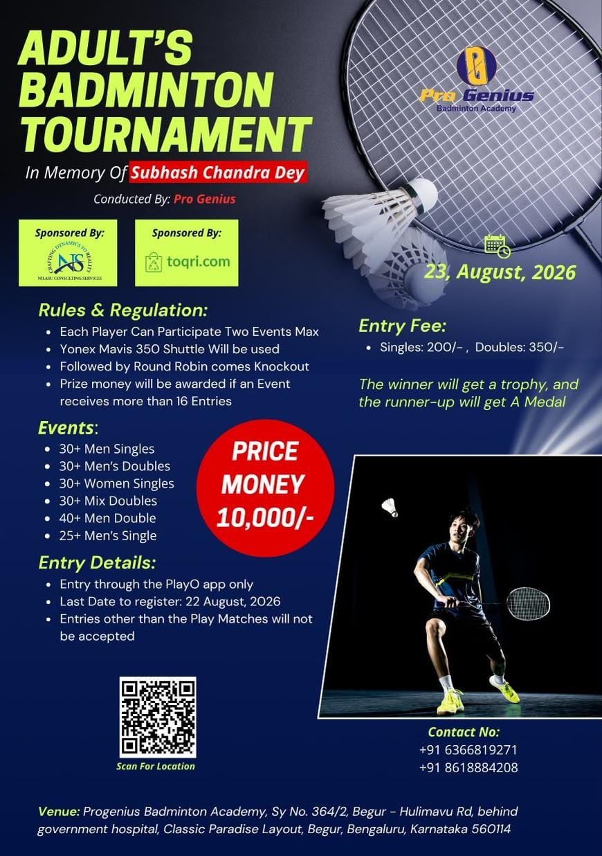 ADULT'S BADMINTON TOURNAMENT