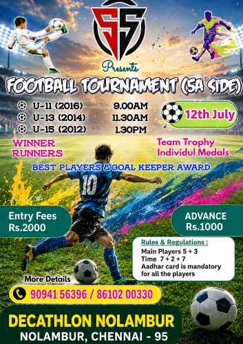 SS SPORTS PRESENT INTER SCHOOL & CLUB FOOTBALL TOURNAMENT