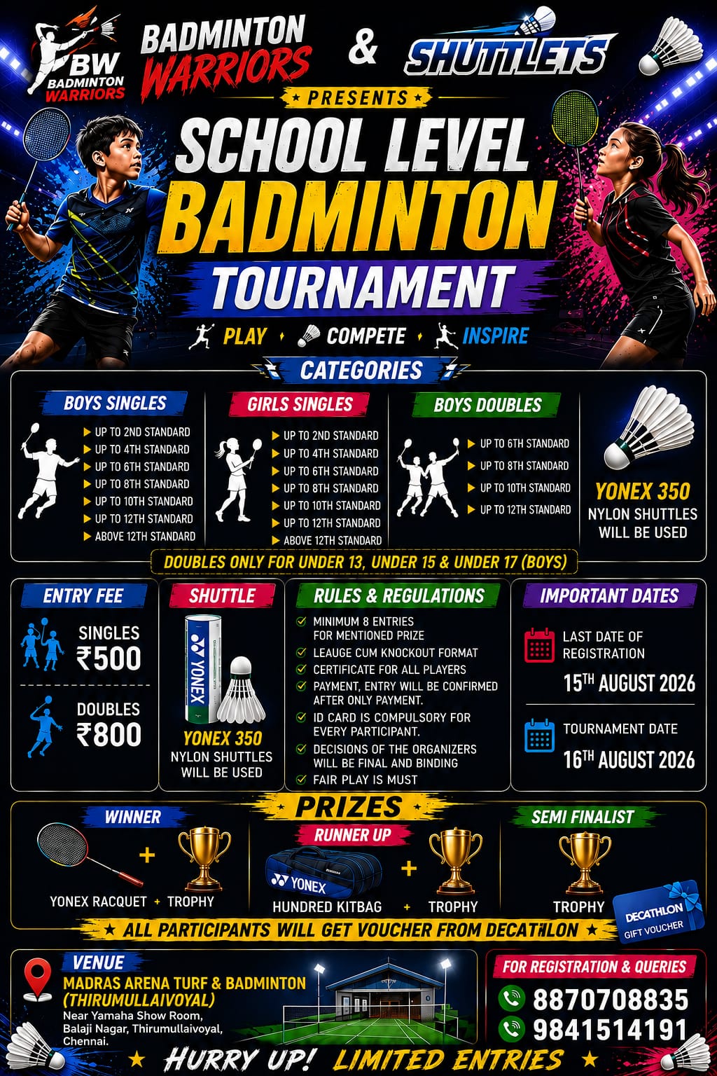 School Level Badminton Tournament
