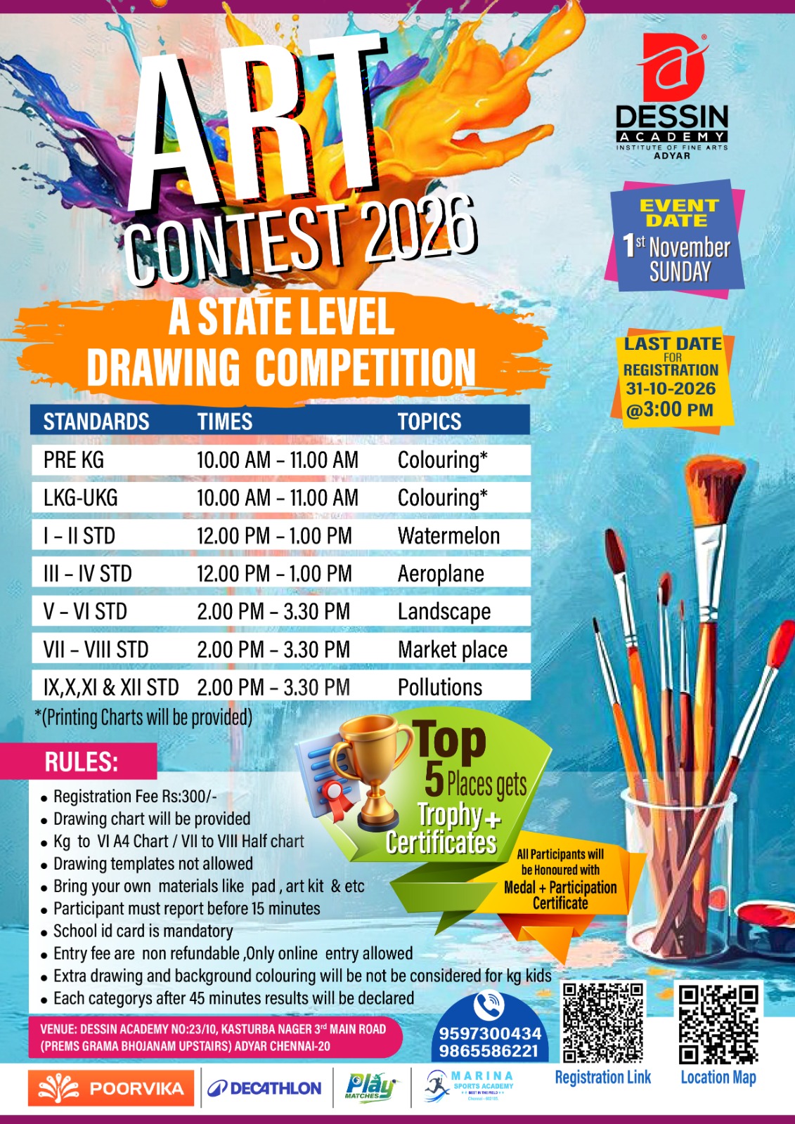 ART CONTEST 2026 DESSIN ACADEMY ADYAR