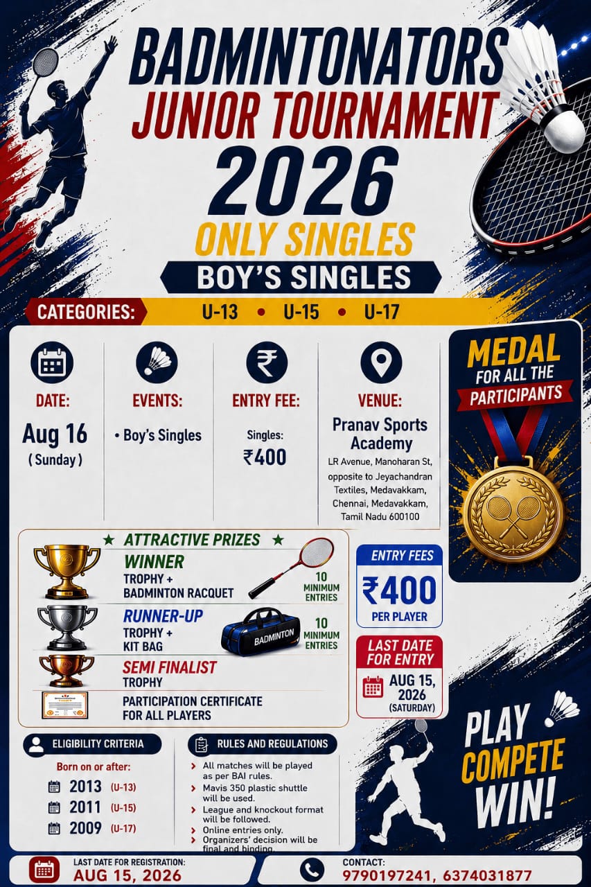 BADMINTONATORS JUNIOR TOURNAMENT