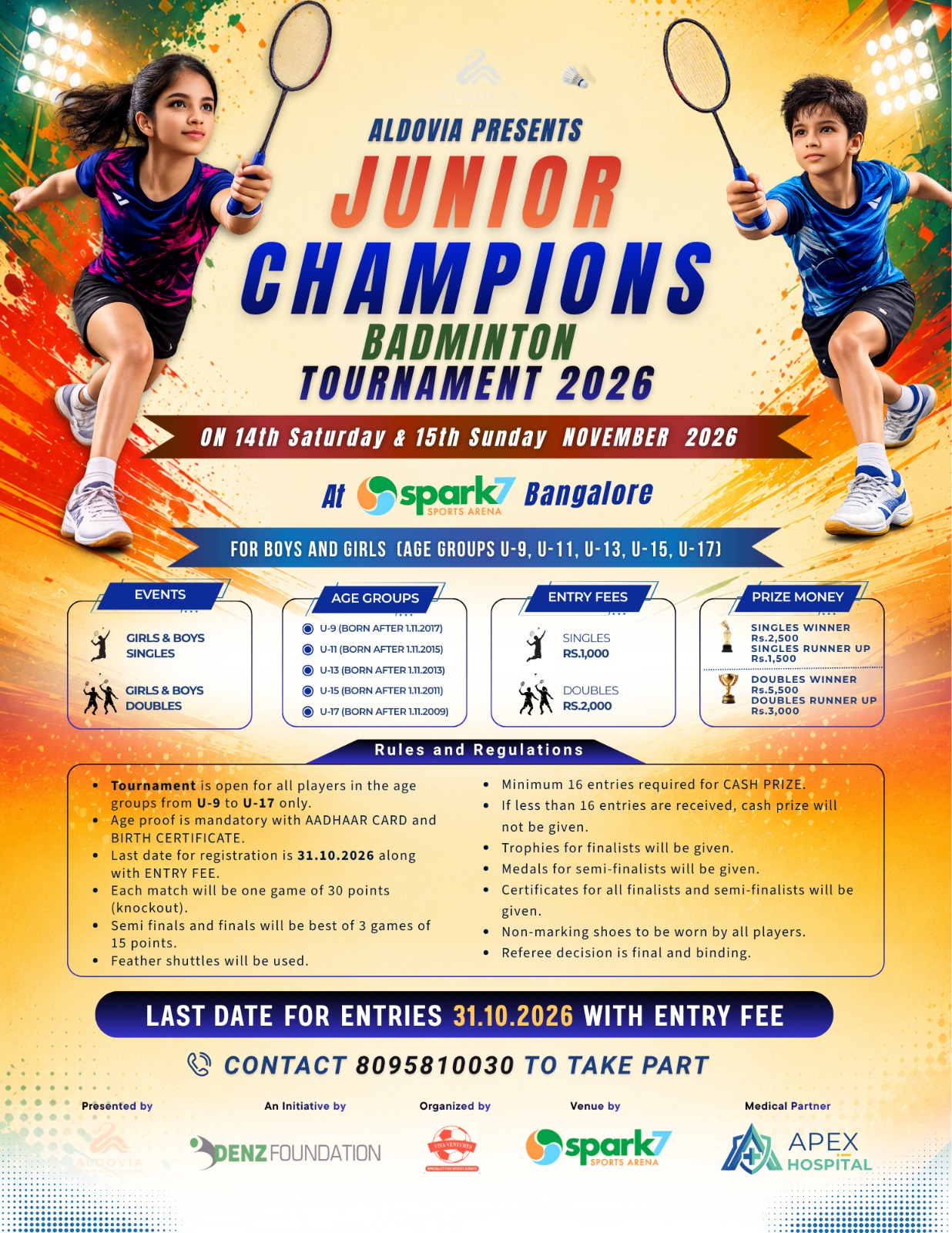 Junior Champions Badminton Tournament 2026
