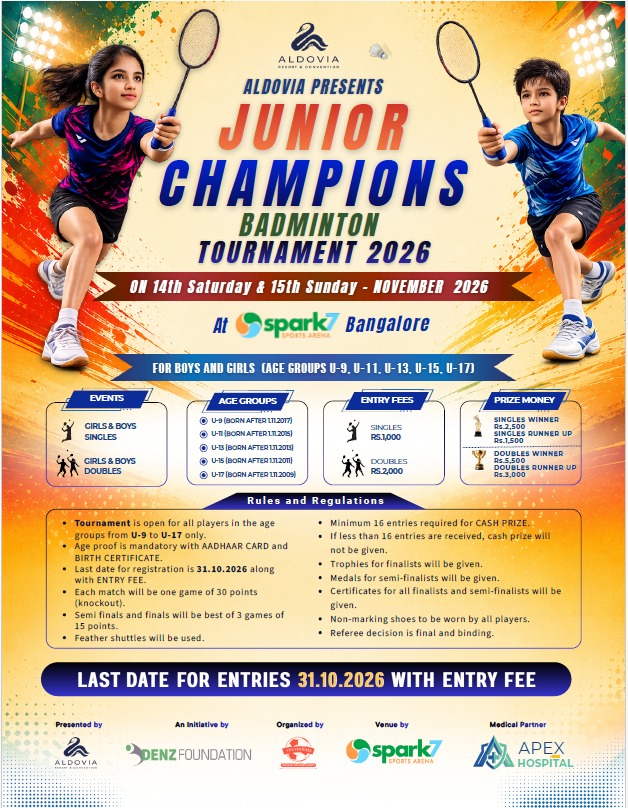 Junior Champions Badminton Tournament 2026
