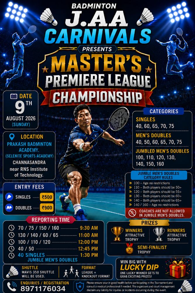 Badminton J.AA Carnivals presents Master's Premiere league