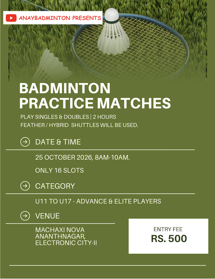 "AnayBadminton" Presents Practice Matches U11 to U17 - Season 3