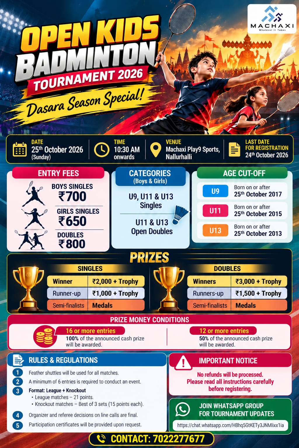 R-FIT Open Kids Badminton Tournament 2026