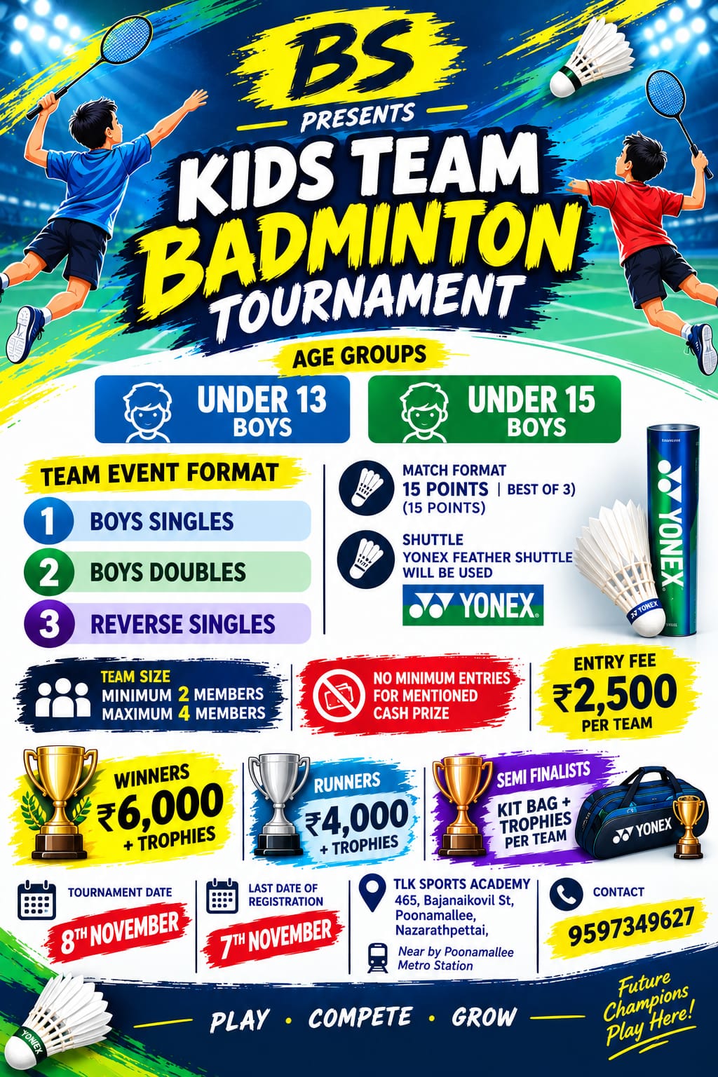 BS Kids Team Badminton Tournament