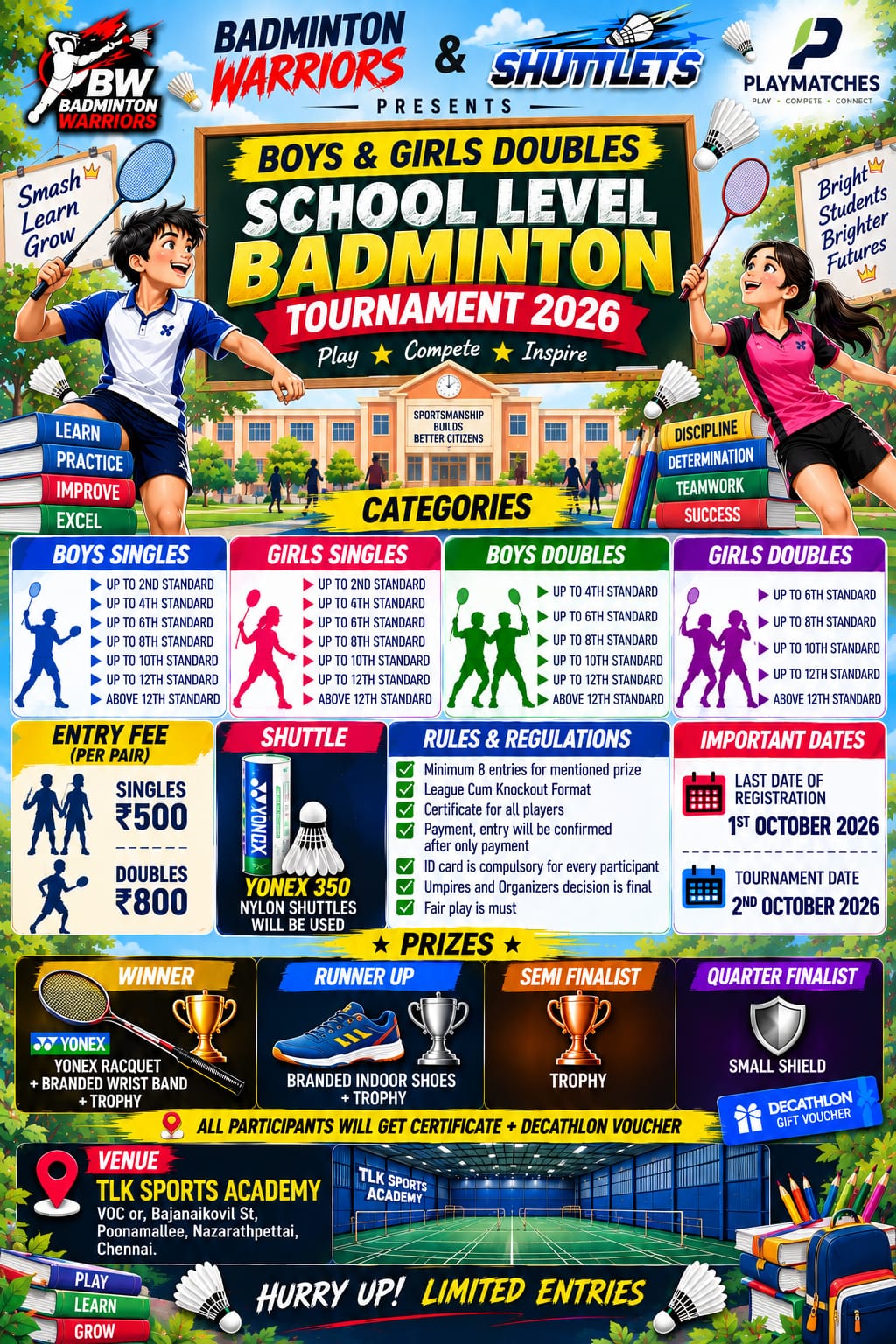 Badminton Warriors & Shuttlets Badminton Tournament 2026