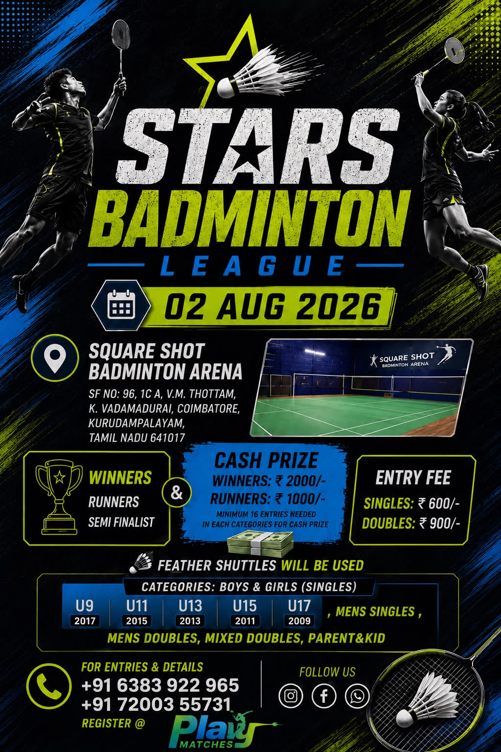 Stars Badminton Academy - Square Shot Arena