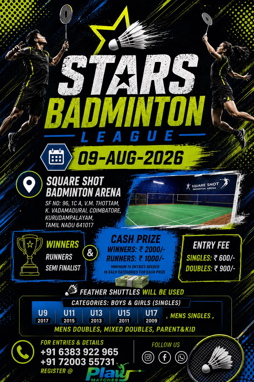 Stars Badminton Academy - Square Shot Arena