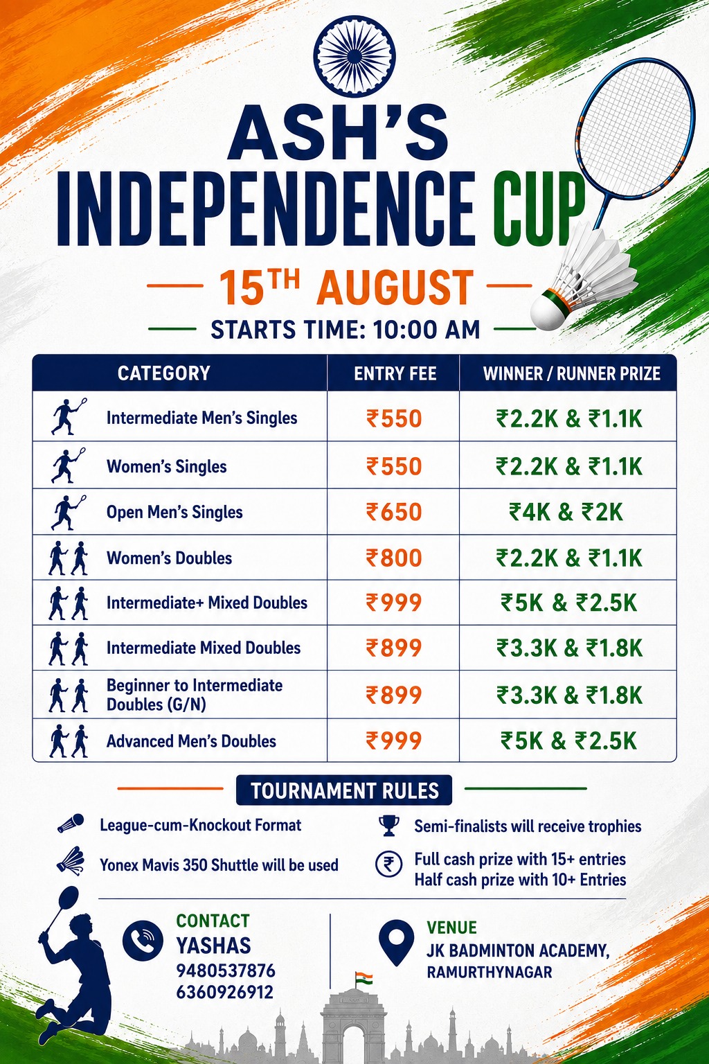 Ash's: Independence Cup š®š³