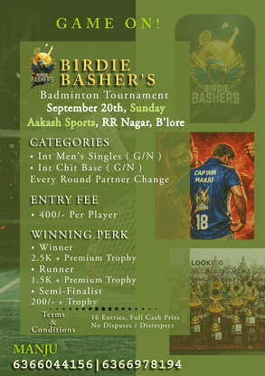👑🏸 Birdie Bashers Badminton Mini Tournament