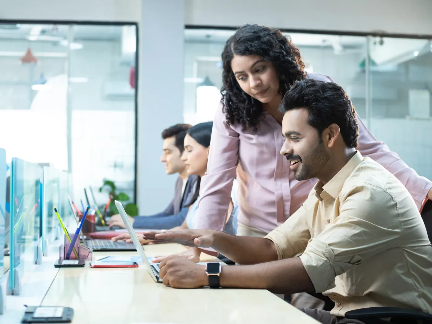 Young team at work in the office