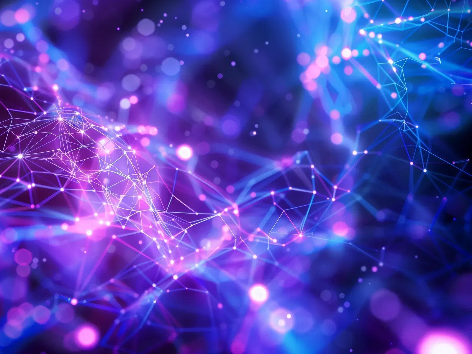 Purple/blue neural-network abstract