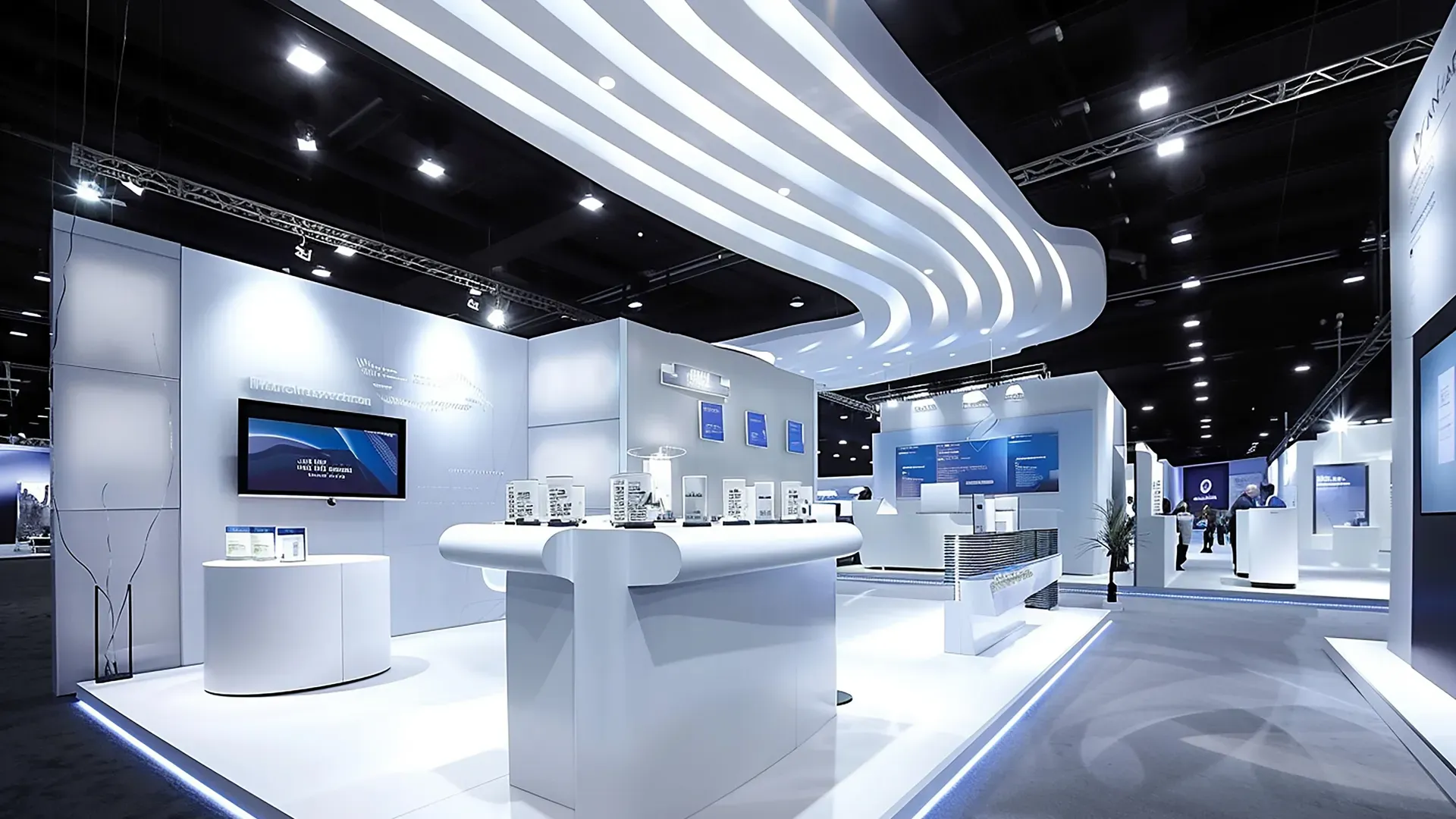 Sleek modern trade-show booth