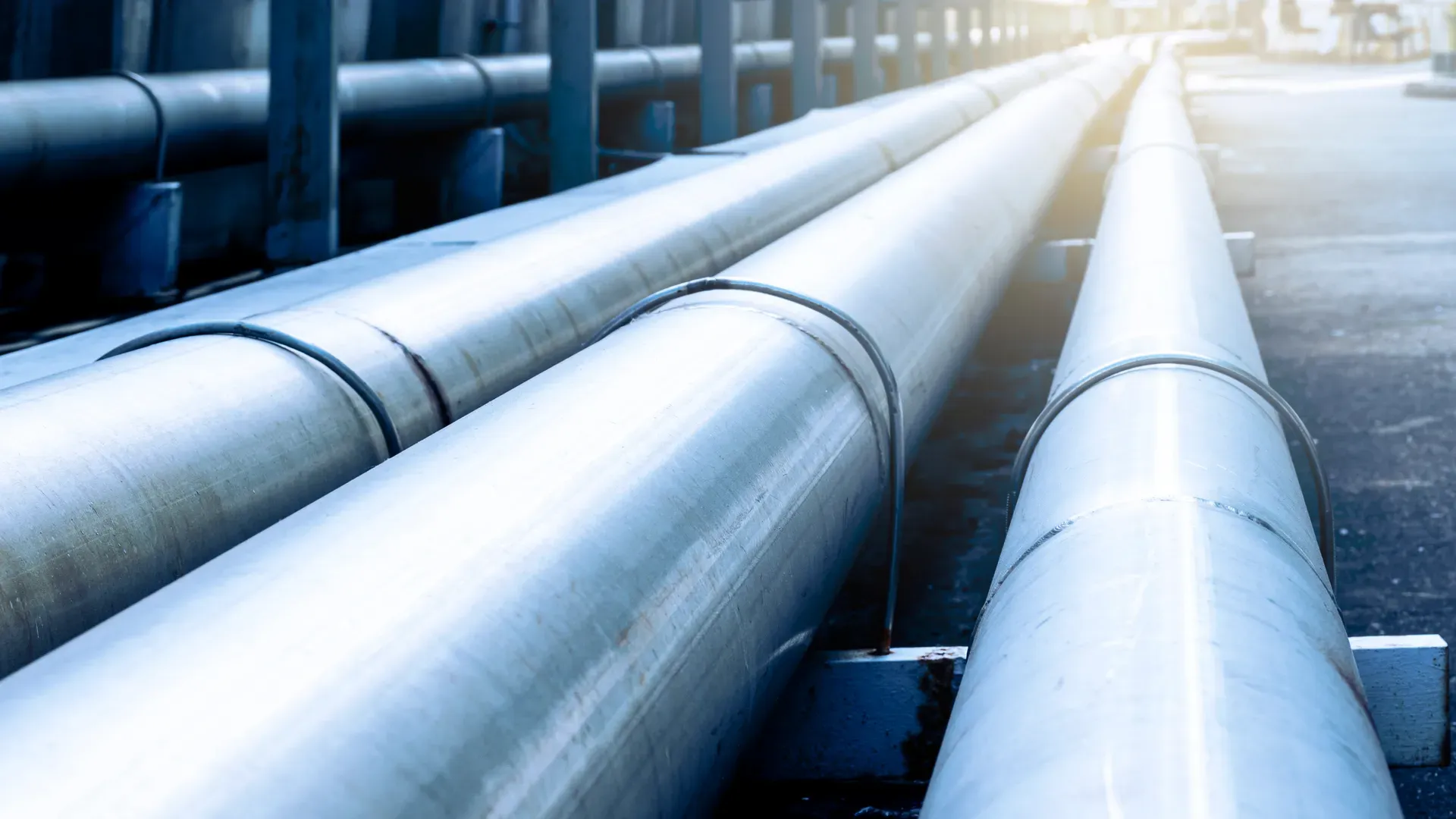 Gas pipelines, industrial plant