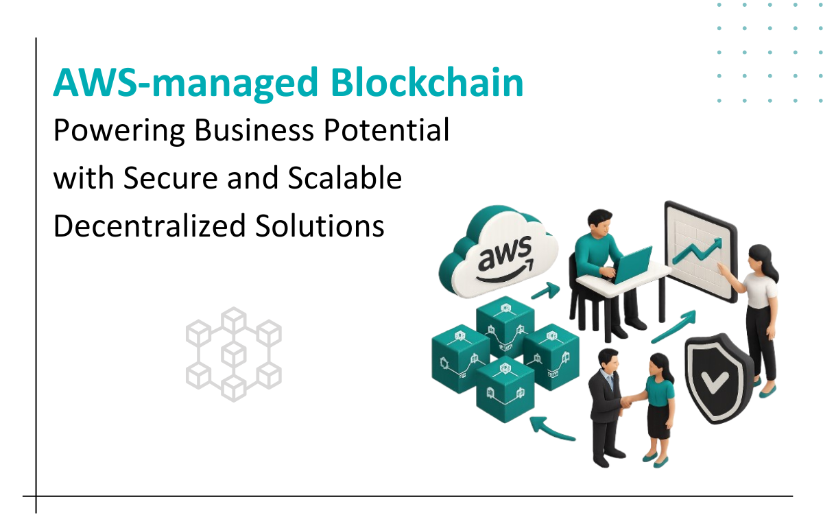 Visual representation of the 'AWS Managed Blockchain: Powering Business Potential' blog post