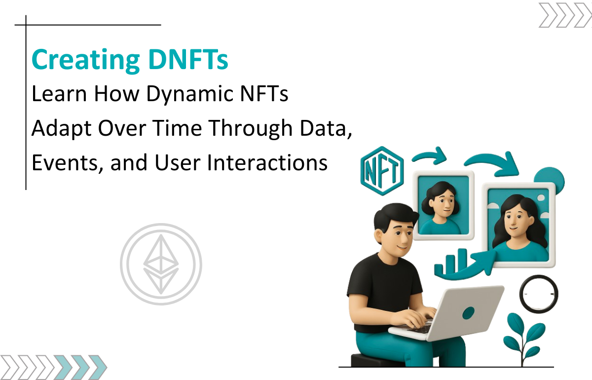 Thumbnail image representing the process of creating Dynamic NFTs, showcasing the steps and elements involved in the process.