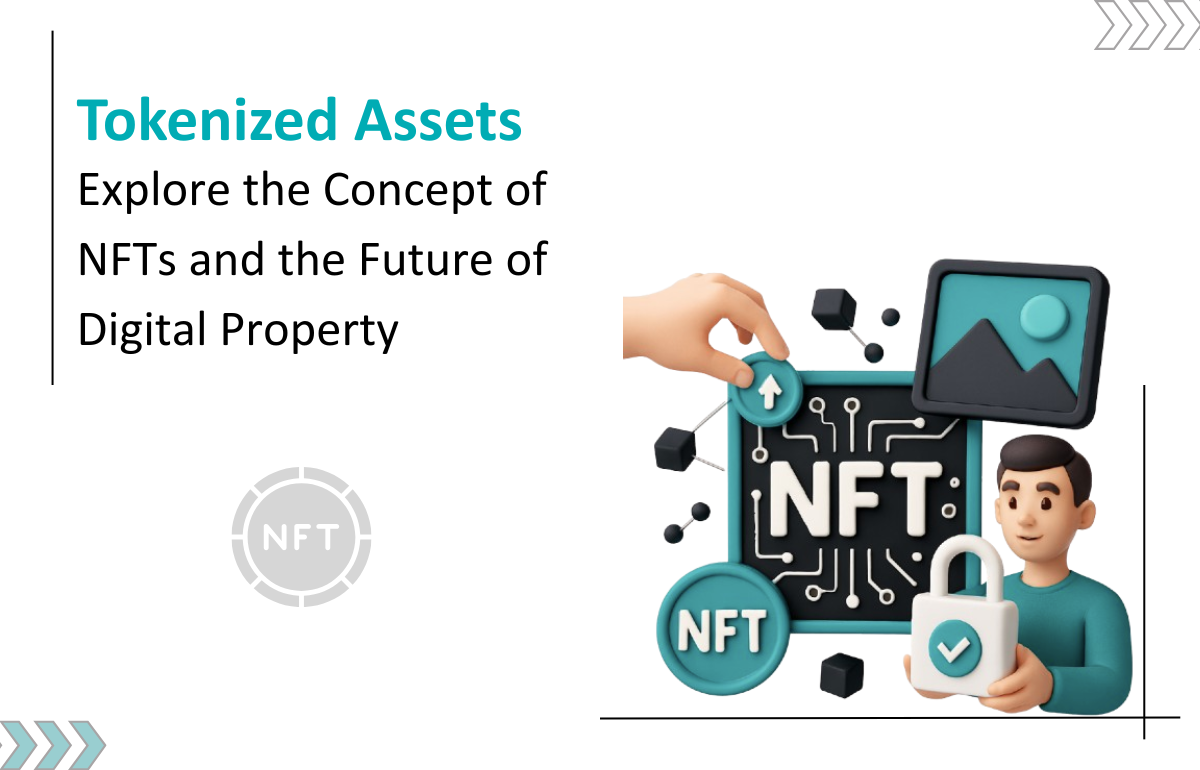 NFTs: An illustration of blockchain-based digital ownership and NFTs in the modern digital landscape.