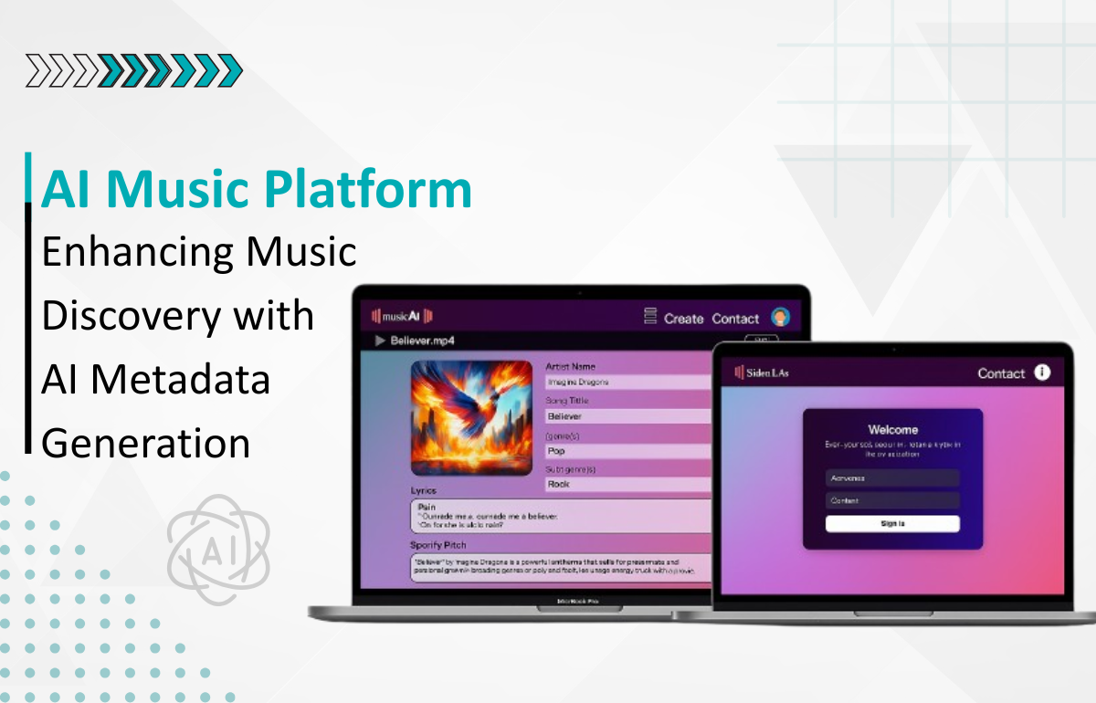 AI powered music app for metadata generation, ai music app development, app for musicians, individual music artists app, spotify pitch generation using ai, openAI, Dall-E, GPT-4 Turbo