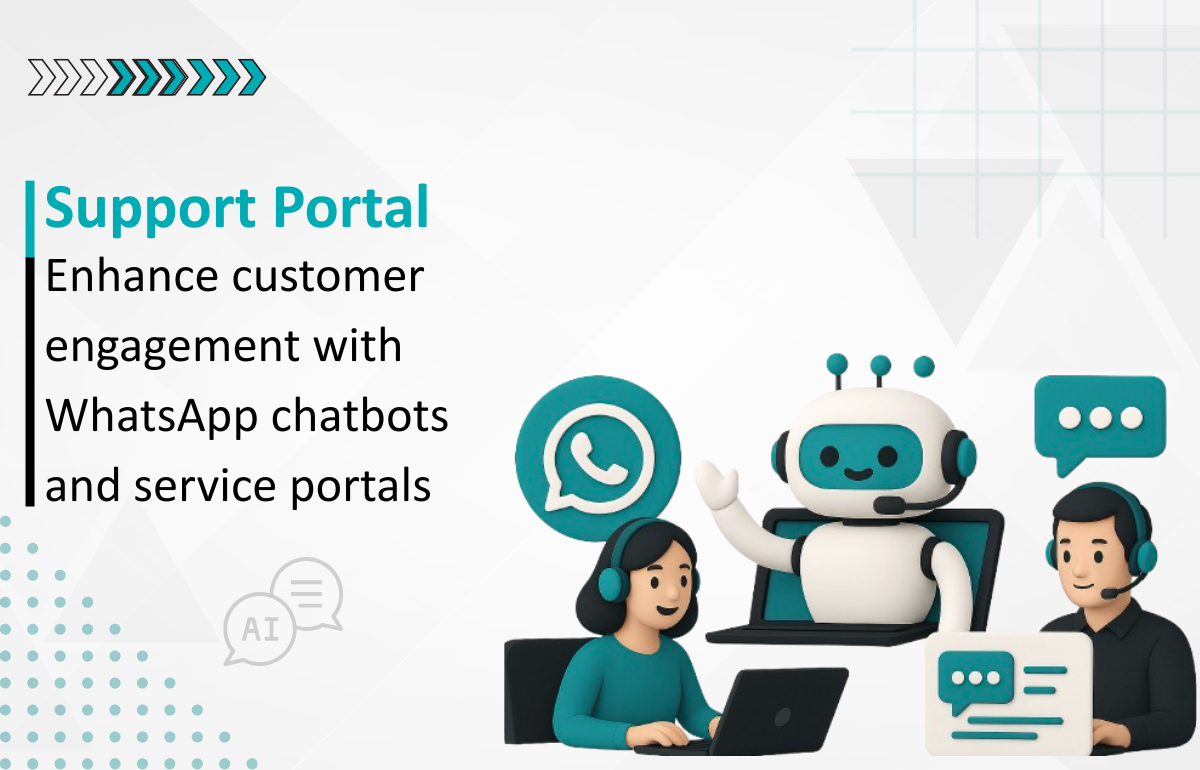 WhatsApp-powered chatbot and customer service portals empowering businesses, providing efficient and personalized customer support