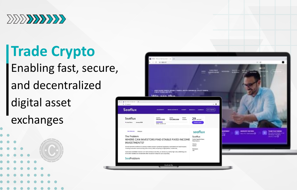 Blockchain-powered secondary market showcasing token trading and security token offering (STO), revolutionizing digital asset exchange and investment