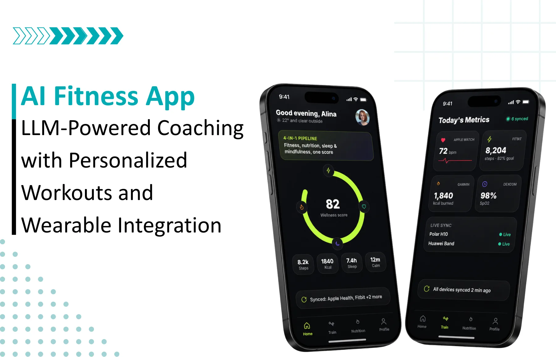 AI Fitness App Development with LLM-Powered Coaching & Wearable Integration