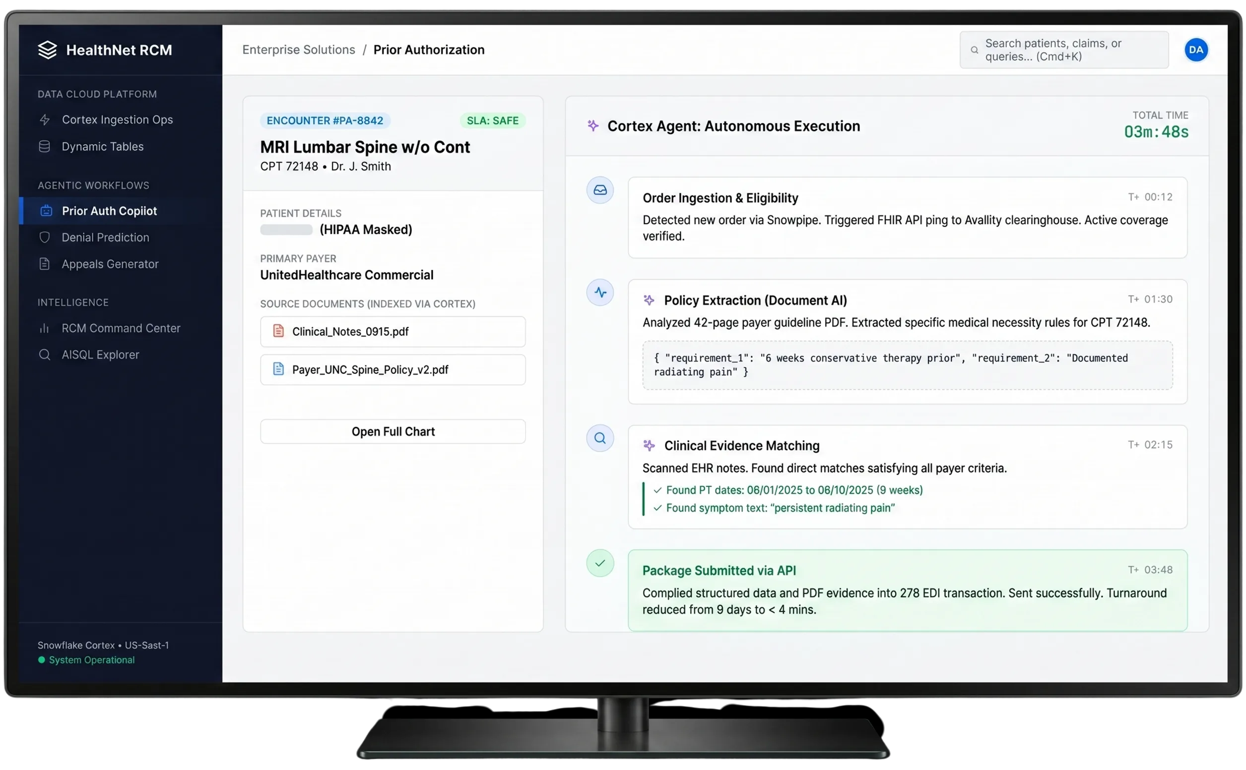 Prior Authorization Automation Cortex Agent