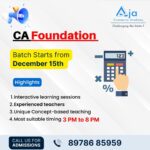 Top CMA Foundation Classes in Hyderabad: Aja Commerce Academy