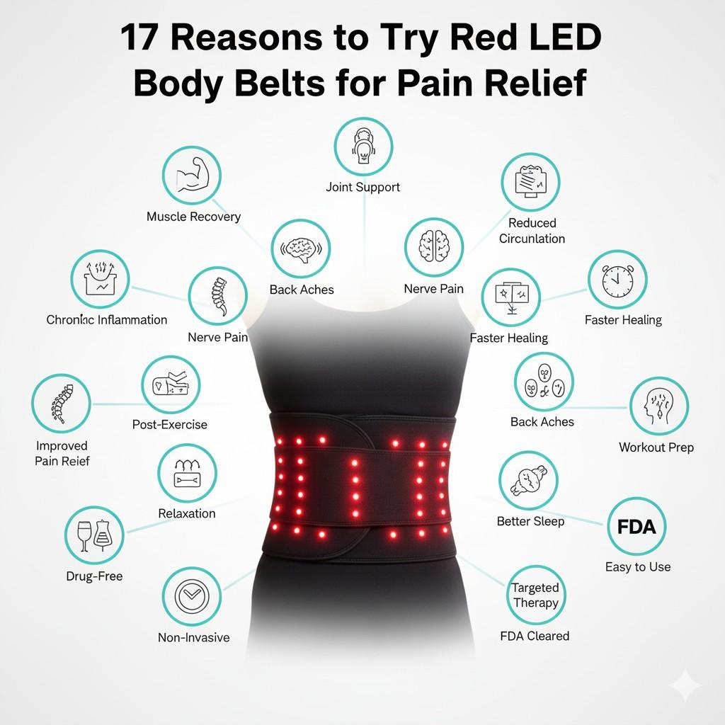 17 Reasons to Try Red LED Body Belts for Pain Relief