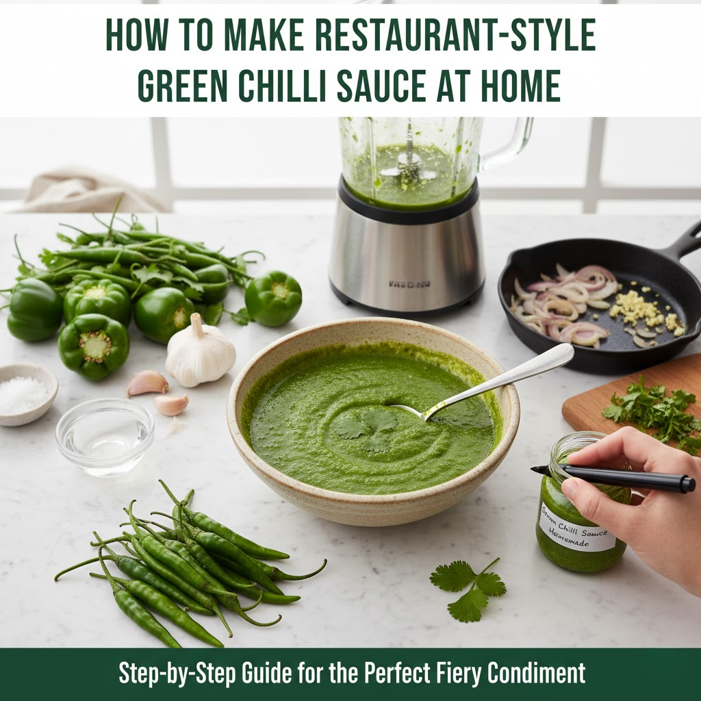 How to Make Restaurant-Style Green Chilli Sauce at Home (Step-by-Step Guide)