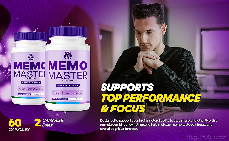 MemoMaster: The Ultimate Natural Solution for Enhanced Memory, Focus & Cognitive Health