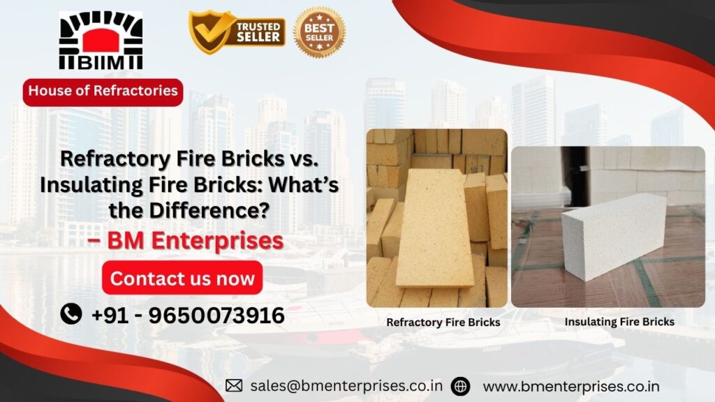 Refractory Fire Bricks vs. Insulating Fire Bricks: What’s the Difference?