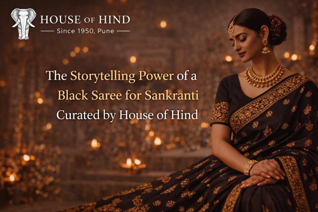 The Storytelling Power of a Black Saree for Sankranti Curated by House of Hind